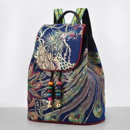 image-Fashion Women's Canvas Bucket Backpack