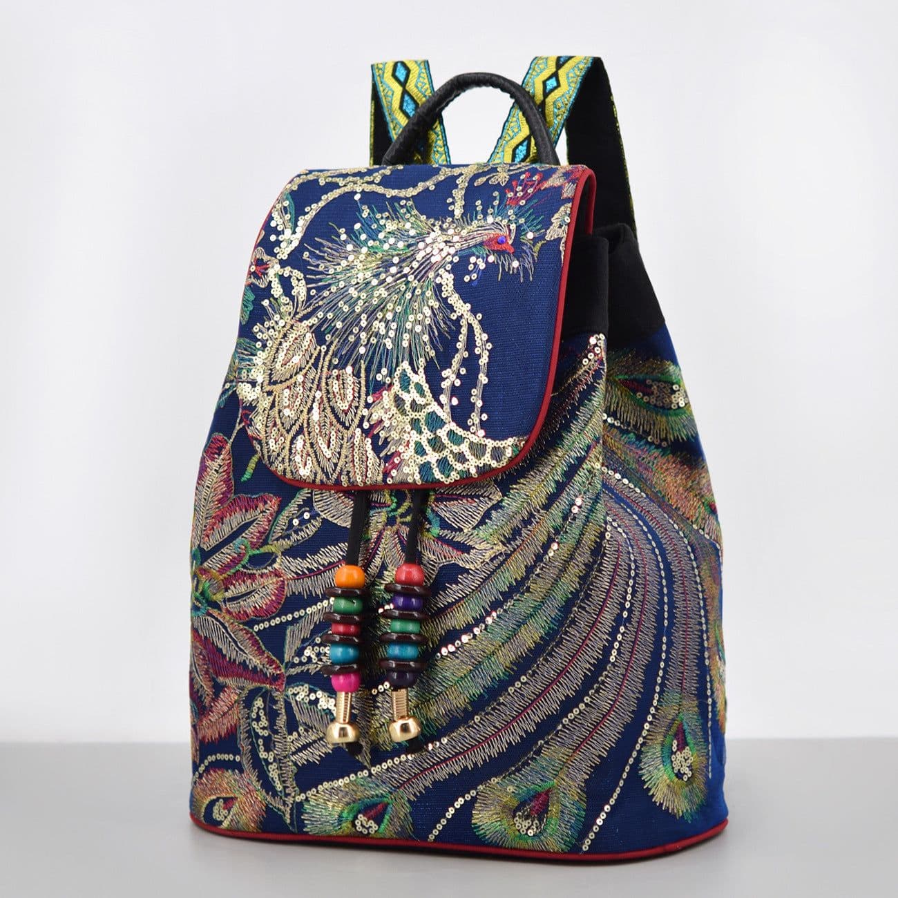 image-Fashion Women's Canvas Bucket Backpack