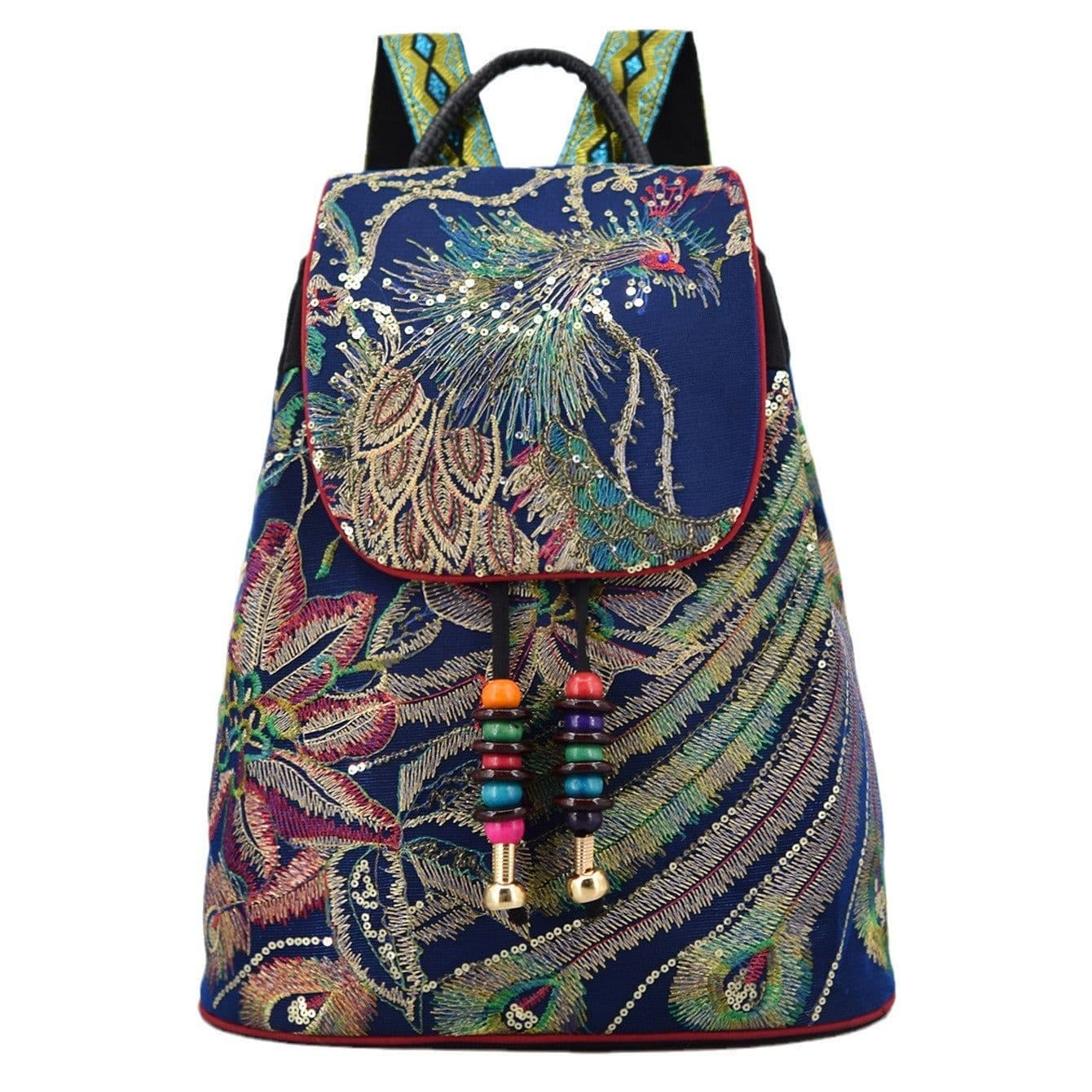 image-Fashion Women's Canvas Bucket Backpack