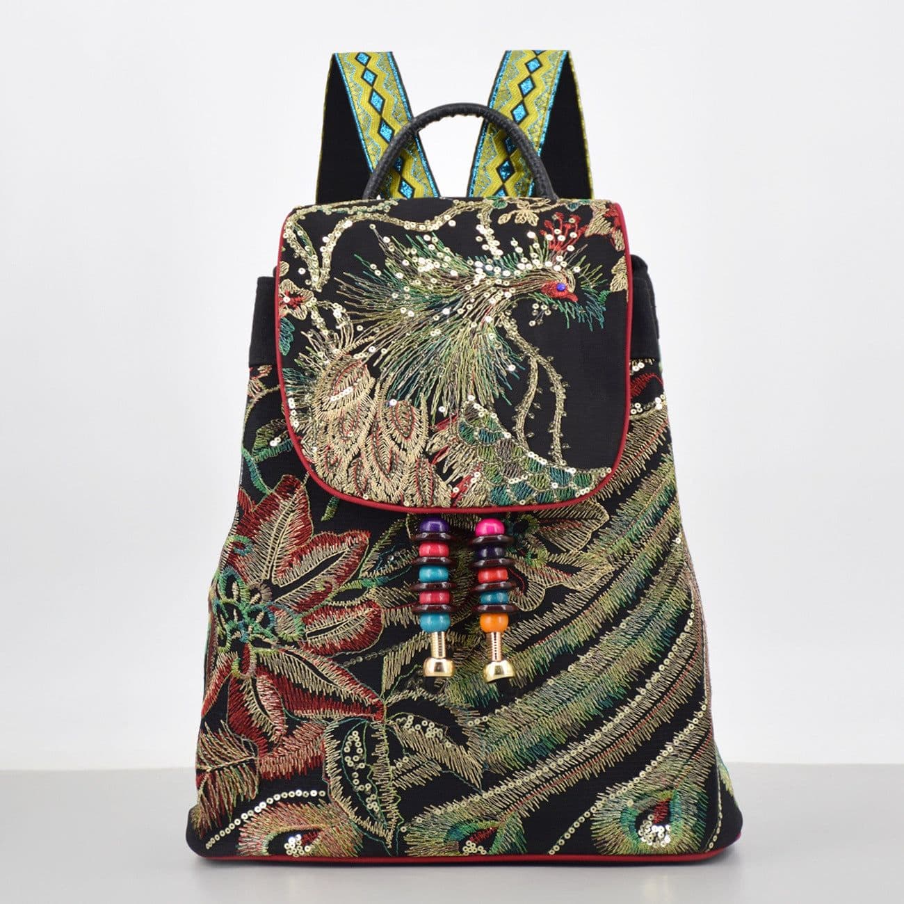image-Fashion Women's Canvas Bucket Backpack
