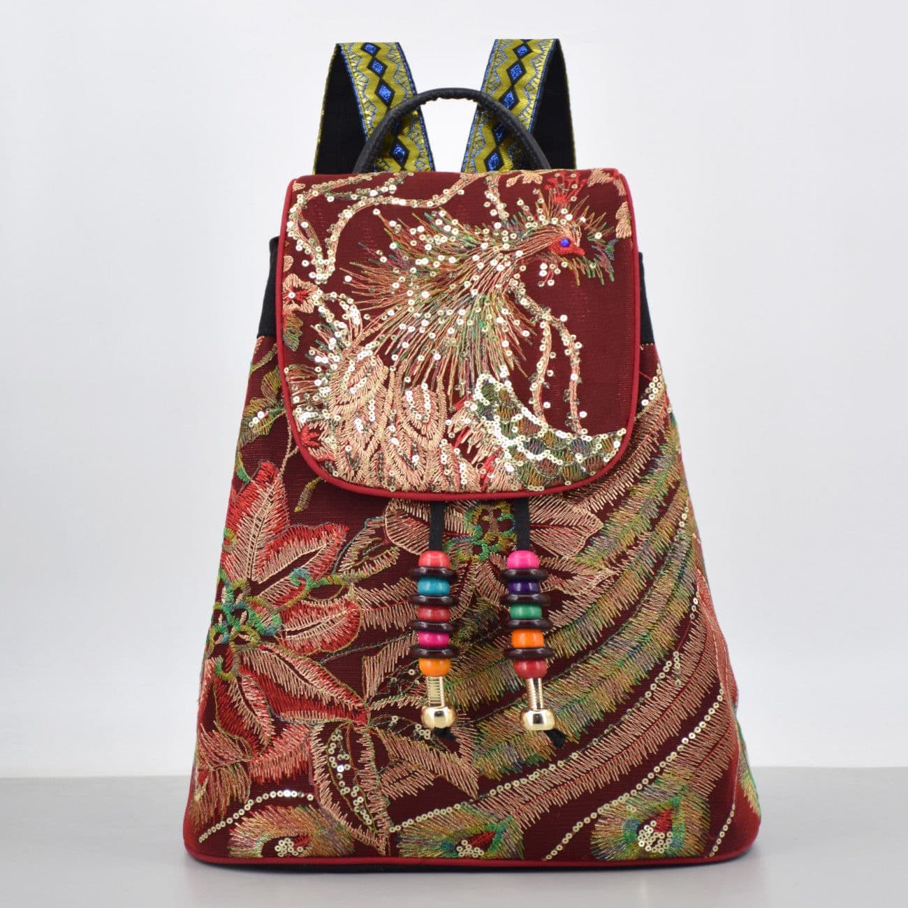 image-Fashion Women's Canvas Bucket Backpack