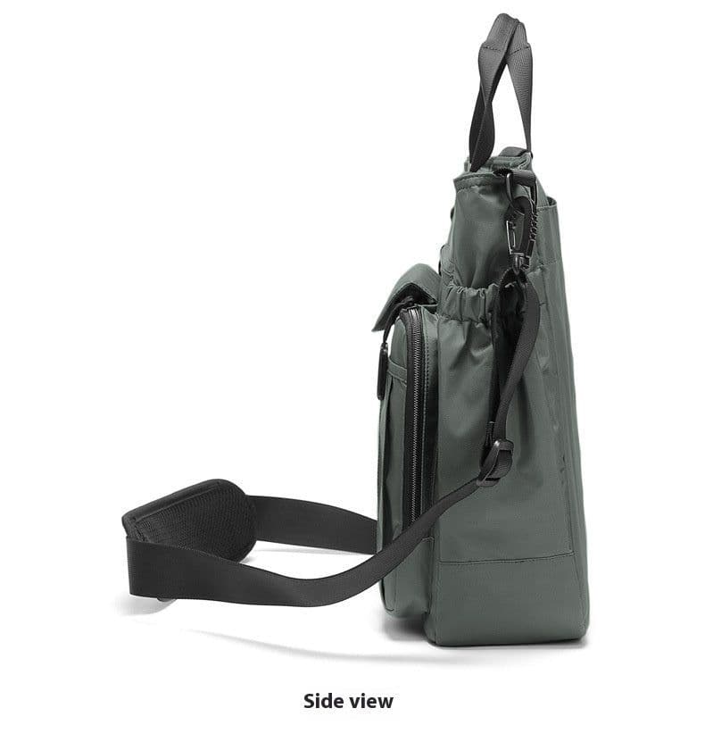 image-Business Shoulder Bag Men's Casual Multi-layer Large Capacity