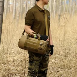 image-K319 Capacity Waterproof IPAD Crossbody Handbag
