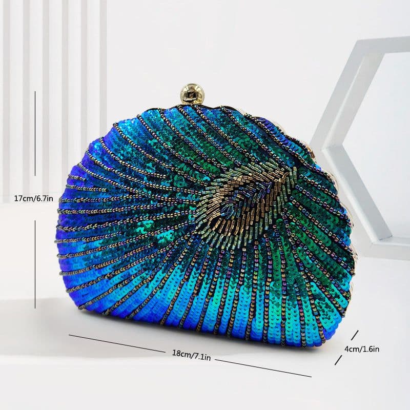 image-Women's Vintage Beaded One-shoulder Crossbody Chain Handbag