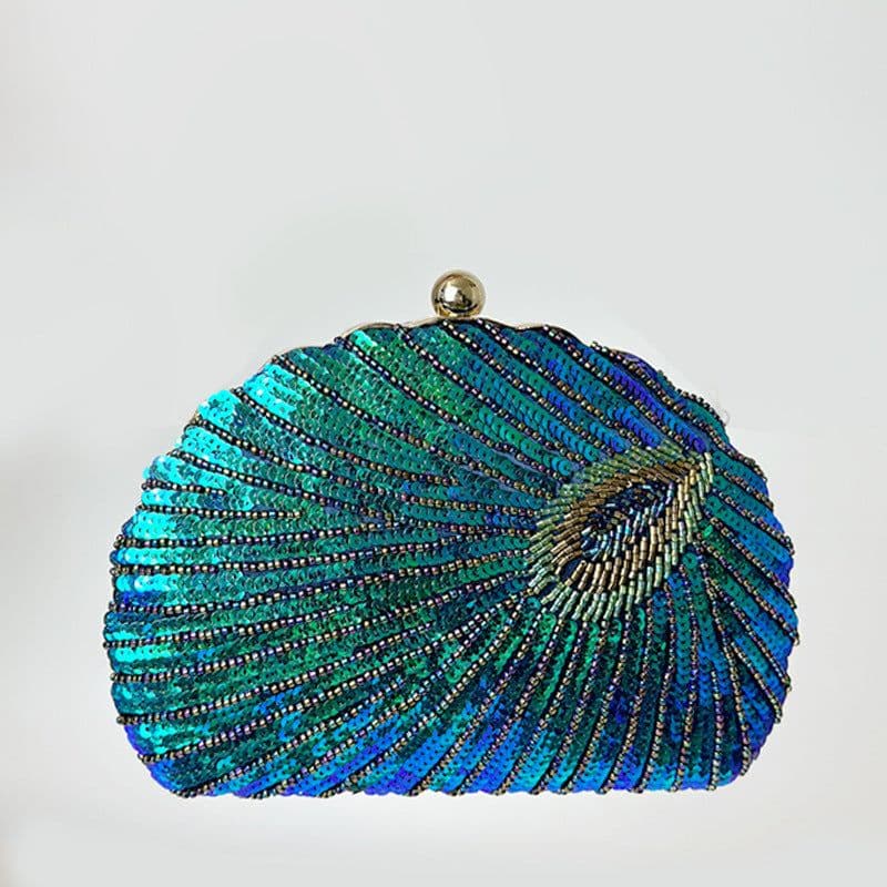 image-Women's Vintage Beaded One-shoulder Crossbody Chain Handbag