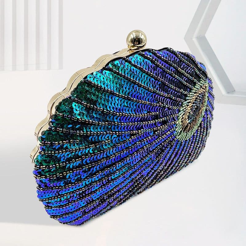 image-Women's Vintage Beaded One-shoulder Crossbody Chain Handbag