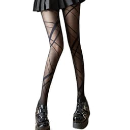 image-Cored Silk Jacquard Sexy Jumpsuit Stockings