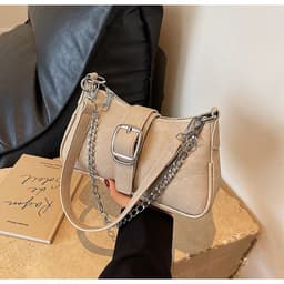 image-Denim French Stick Bag Autumn And Winter Advanced New Popular Blue Retro American Style