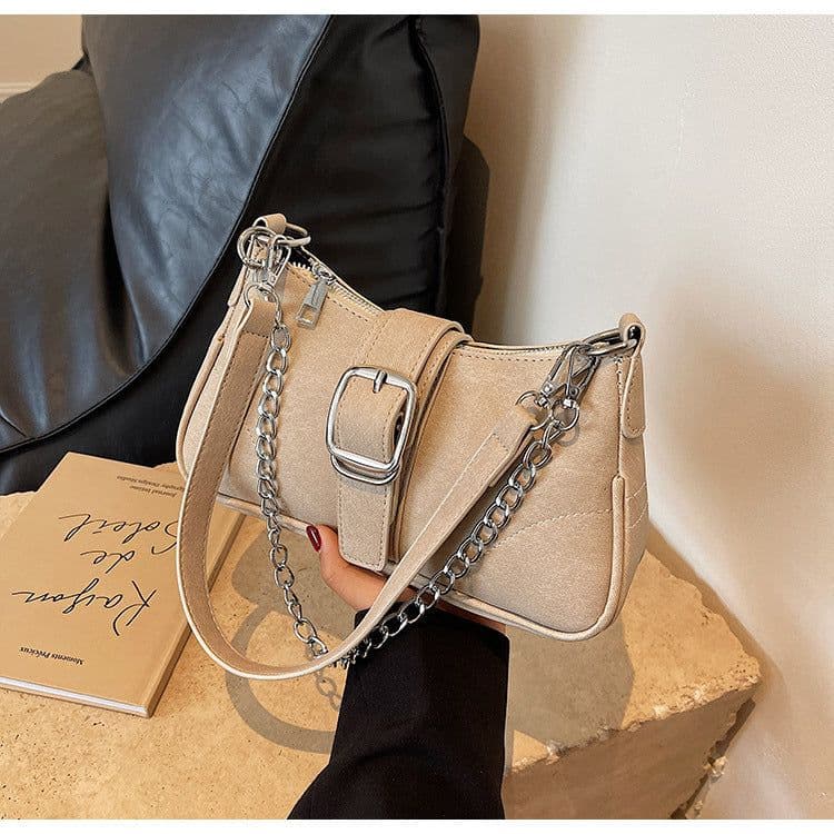 image-Denim French Stick Bag Autumn And Winter Advanced New Popular Blue Retro American Style
