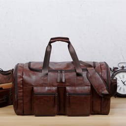 image-Men's Fashion Pu Oversized Capacity Travel Bag
