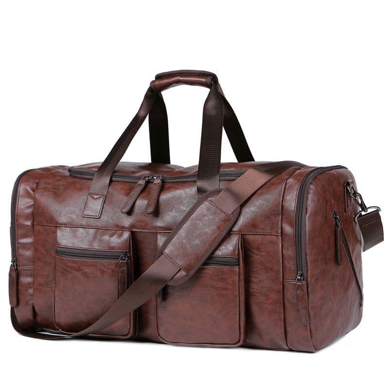 image-Men's Fashion Pu Oversized Capacity Travel Bag
