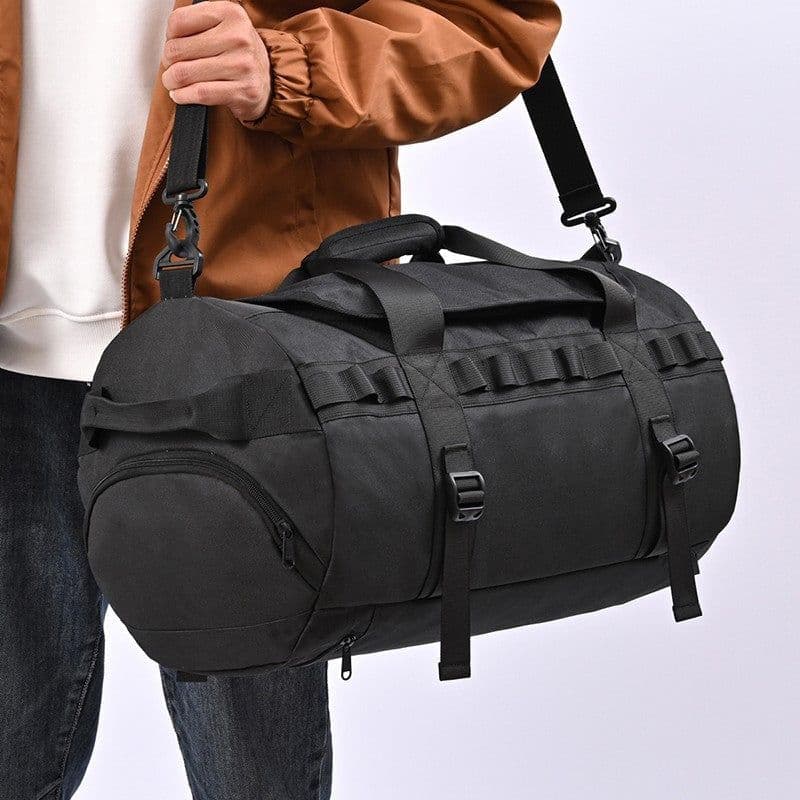 image-Men's Large Capacity Outdoor Camping Hiking Bag Portable Cross-body Shoulders Dry Wet Separation Men's Storage