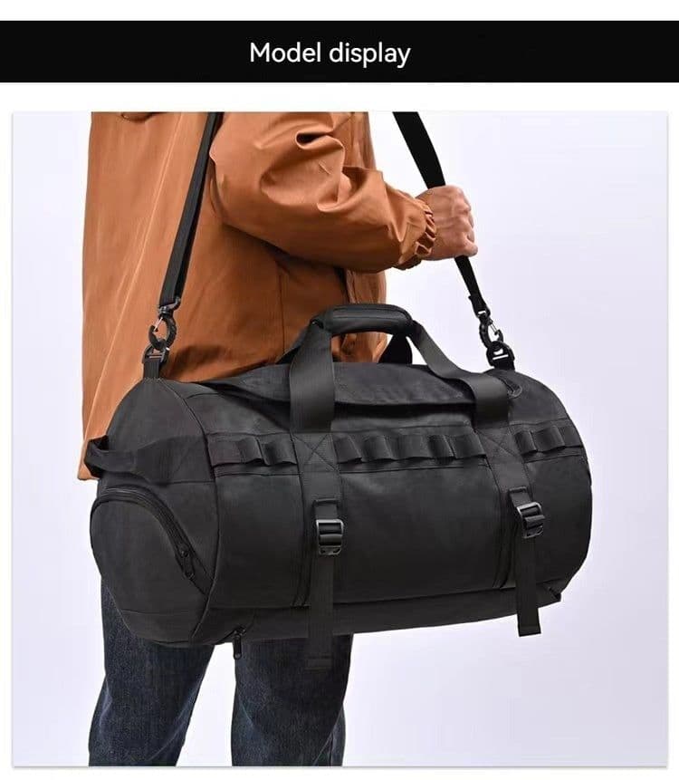 image-Men's Large Capacity Outdoor Camping Hiking Bag Portable Cross-body Shoulders Dry Wet Separation Men's Storage