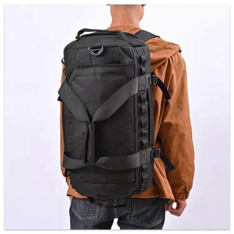 image-Men's Large Capacity Outdoor Camping Hiking Bag Portable Cross-body Shoulders Dry Wet Separation Men's Storage