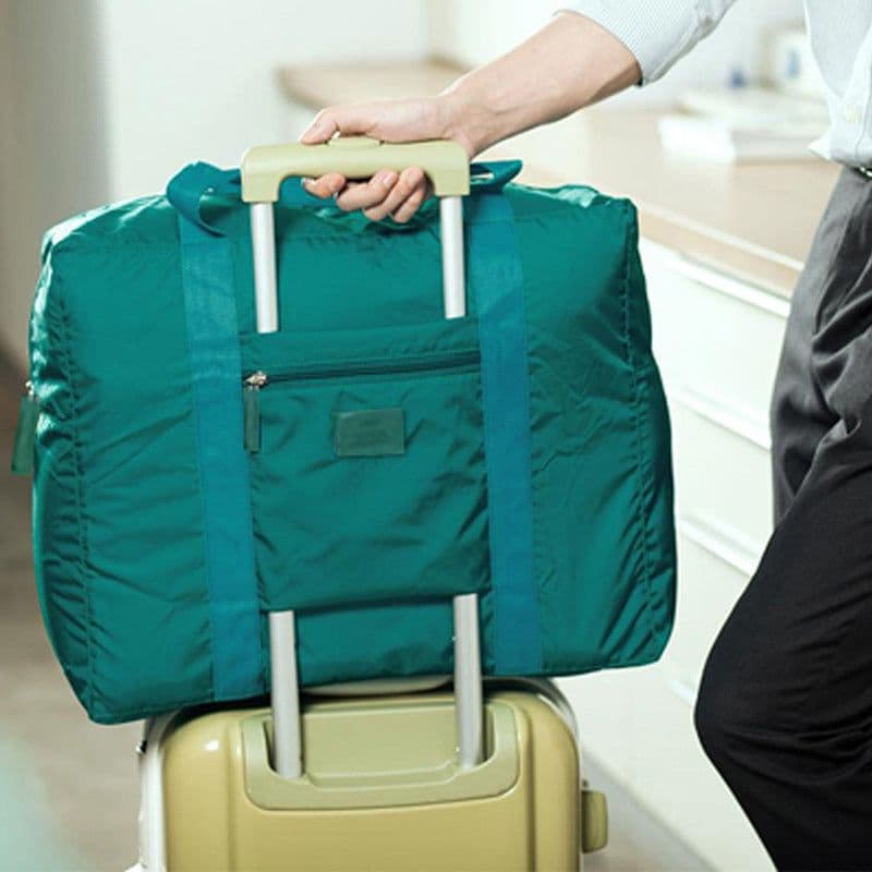 image-Folding Travel Buggy Bag Unisex Jacquard Bag Clothes Bag