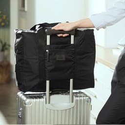 image-Folding Travel Buggy Bag Unisex Jacquard Bag Clothes Bag