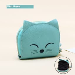 image-Women's Leather Card Holder Sweet Cartoon Pendant