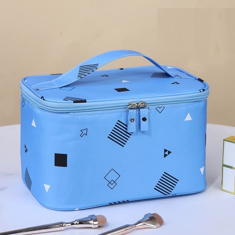image-Plaid Cosmetic Bag Large Capacity Good-looking Ins Cute Portable Storage Bag
