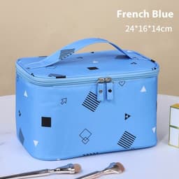 image-Plaid Cosmetic Bag Large Capacity Good-looking Ins Cute Portable Storage Bag