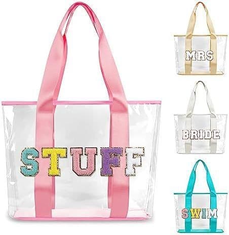 image-Transparent PVC Letters Wash Bag Good-looking Large Capacity