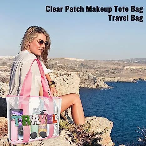 image-Transparent PVC Letters Wash Bag Good-looking Large Capacity