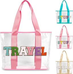 image-Transparent PVC Letters Wash Bag Good-looking Large Capacity