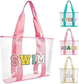 image-Transparent PVC Letters Wash Bag Good-looking Large Capacity