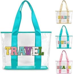 image-Transparent PVC Letters Wash Bag Good-looking Large Capacity
