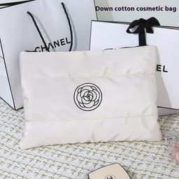 image-New Camellia Classic Style Hand-held Cosmetic Bag Large Capacity Good-looking Portable