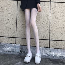 image-Fishnet Stockings HANAFUJI Stockings Thin Black Silk Pantyhose