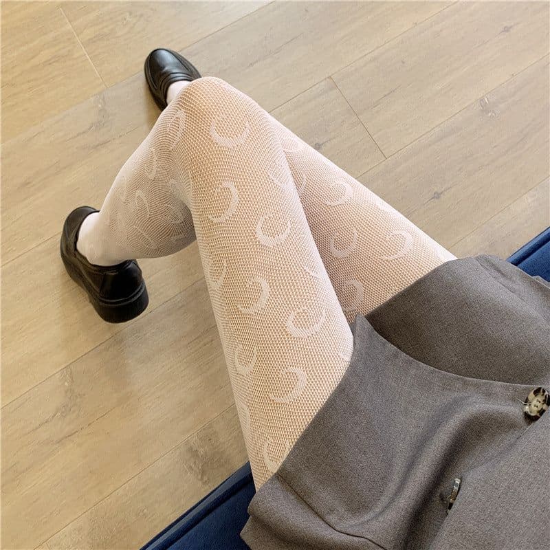image-Fishnet Stockings HANAFUJI Stockings Thin Black Silk Pantyhose
