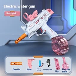 image-Children Automatic UZI Electric Backpack Water Submachine Gun Fights Summer Toy Water Guns Outdoor Beach Swimming Pool Toys