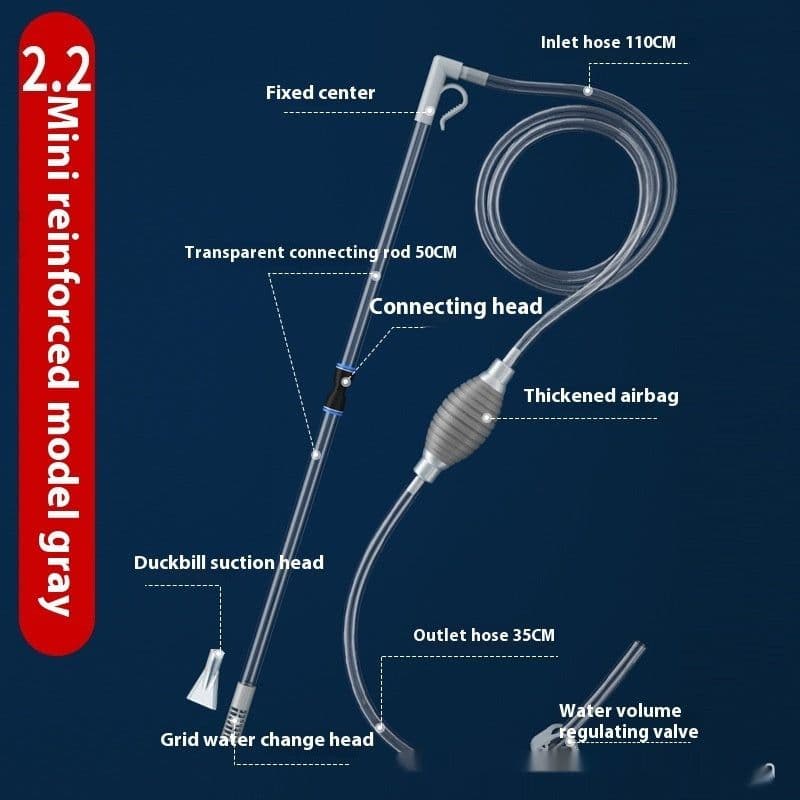 image-Fish Tank Water-absorbing Machine Siphon Tube Manual Water Exchange Suction Wall-hung Urinal