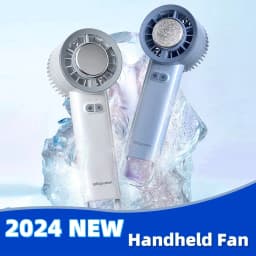 image-2024 Summer Gadget Handheld Turbo Jet Fan Mini Portable Ice Cold Fan Generation Brushless Motor Wind High Speed Duct Fans Violent Blower