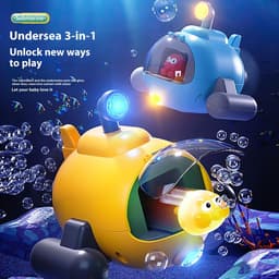 image-Water Toys Luminous Catapult Submarine Bath Toys