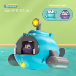 image-Water Toys Luminous Catapult Submarine Bath Toys