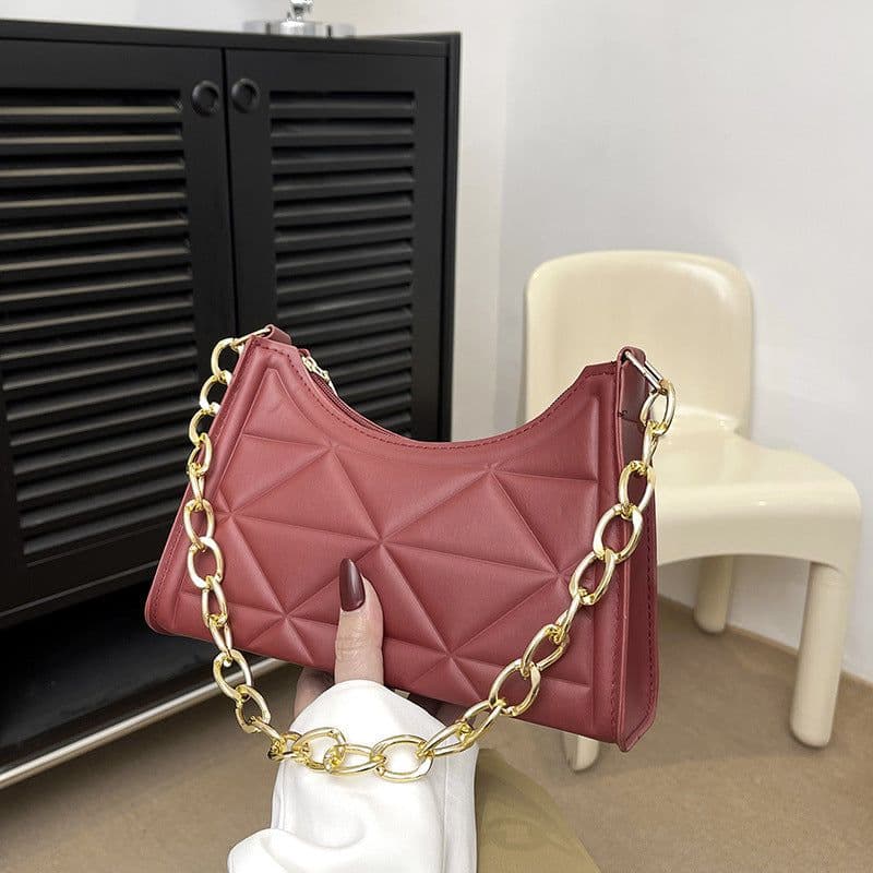 image-Diamond Retro Textured Bag Women's Chain