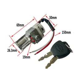 image-Silver Fish Type Electric Bicycle Lithium Battery Box Lock Qianhe Heart-shape Lock