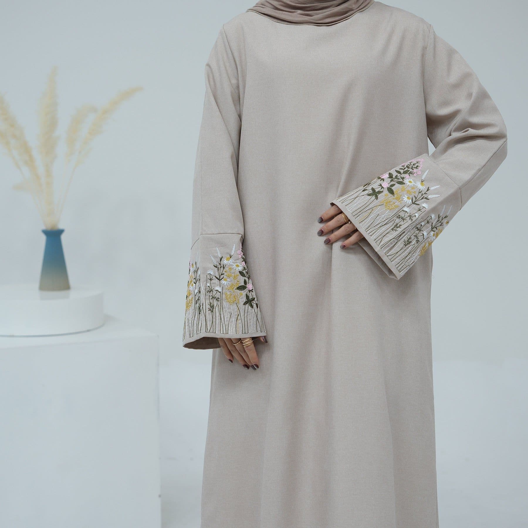 image-Dubai Middle East Turkey Dubai Flower Embroidery Series Elegant Dress