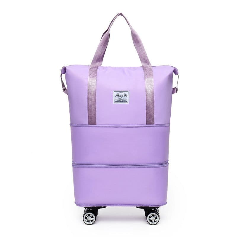 image-Double-layer Extended Large Capacity Travel Bag Dry Wet Separation Lightweight Maternity Package Coverable Handle