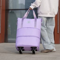 image-Double-layer Extended Large Capacity Travel Bag Dry Wet Separation Lightweight Maternity Package Coverable Handle