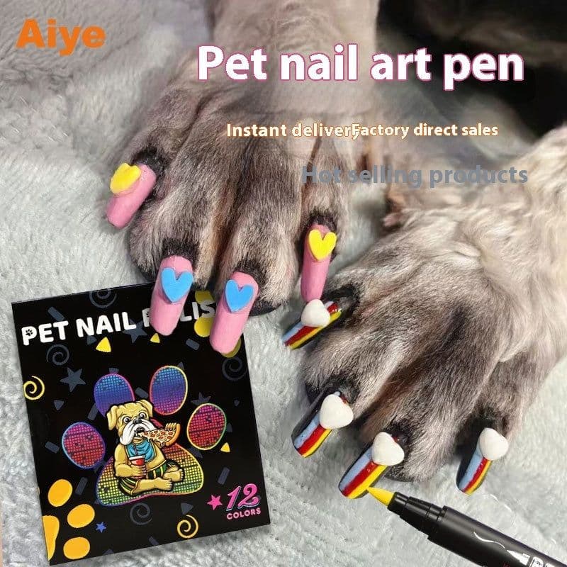 image-Beauty Paint Pen Graffiti Hook Line Three-in-one Soft Head Nail Brush