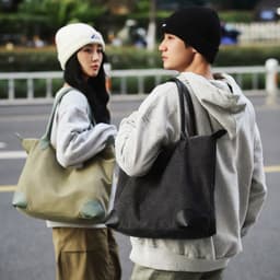 image-One-shoulder Travel Large Capacity Student Canvas Shopping Gym Bag