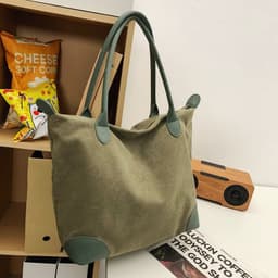 image-One-shoulder Travel Large Capacity Student Canvas Shopping Gym Bag