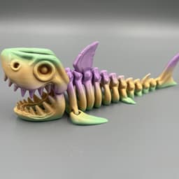 image-3D Printing Shark Whole Body Movable Joint Creative Toy Decoration