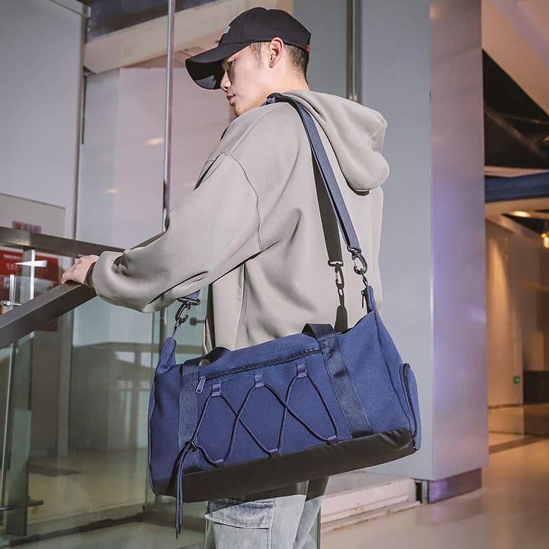 image-Korean Style Simple Large Capacity Denim Underarm Tote Bag