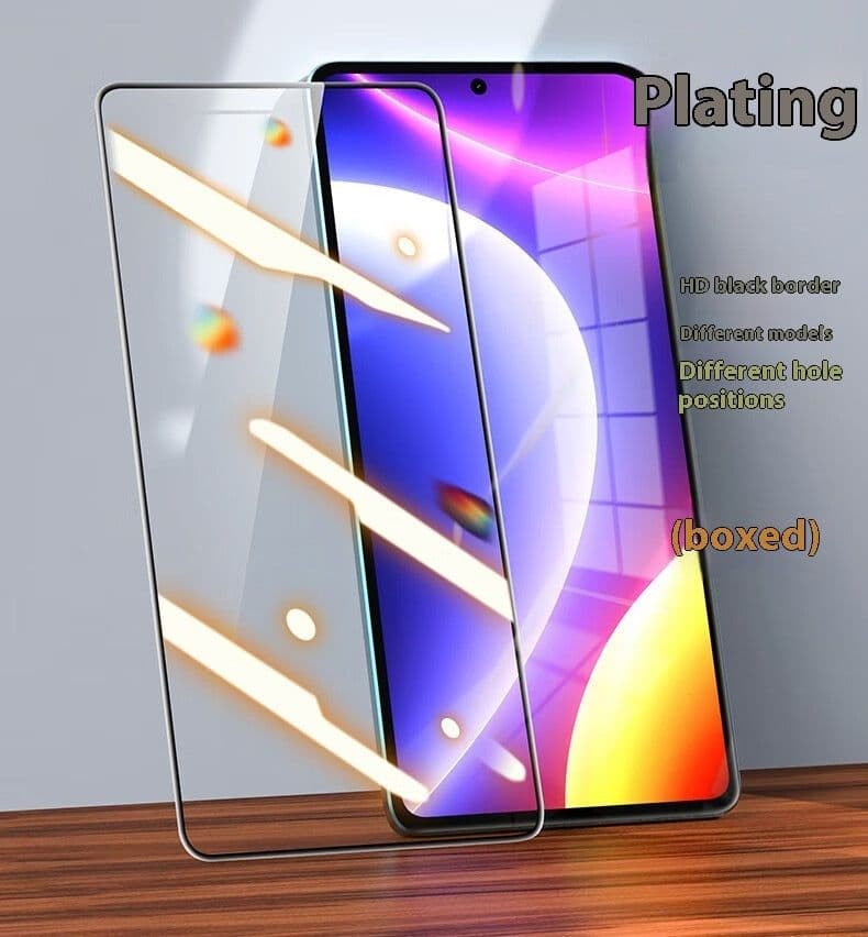 image-Mobile Phone Film Real Me Electroplating HD High Aluminum Full Screen