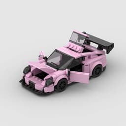 image-Small Particle Children Education Toy Car Racing Model MOC Building Blocks
