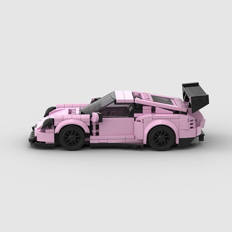 image-Small Particle Children Education Toy Car Racing Model MOC Building Blocks