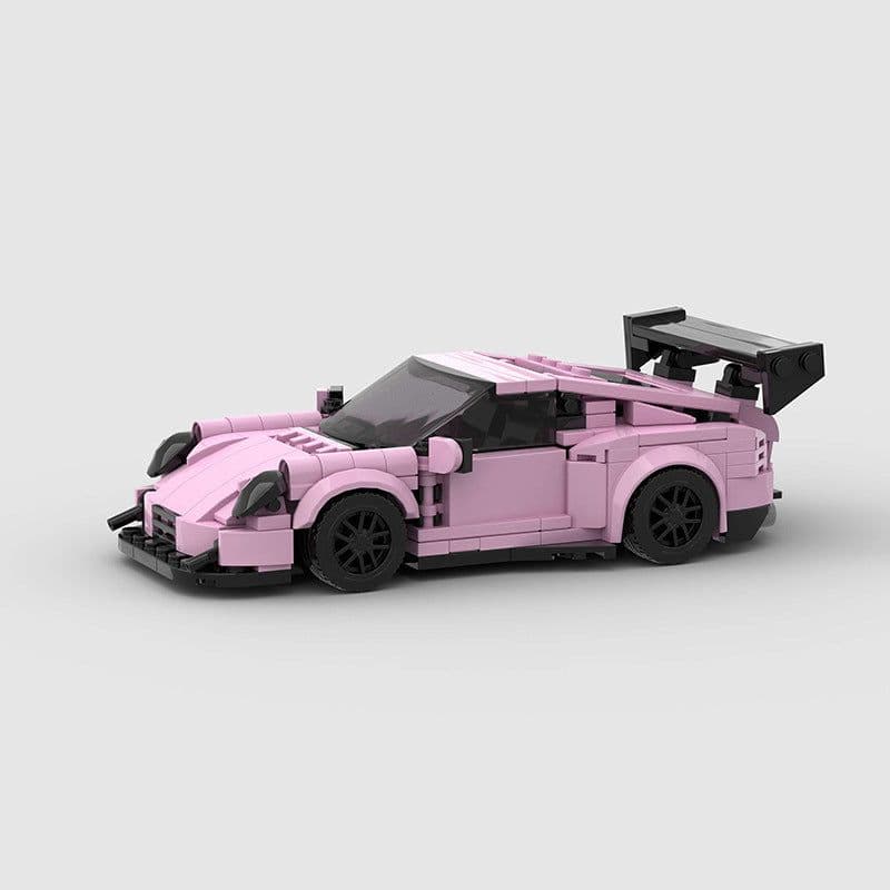 image-Small Particle Children Education Toy Car Racing Model MOC Building Blocks